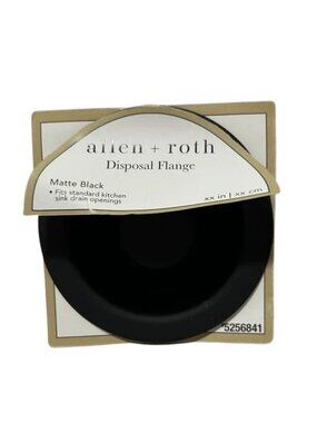 Allen + Roth Matte Black Disposal Flange Kitchen Sink Drain Trim